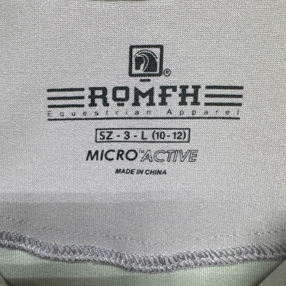 ROMFH Equestrian Apparel Show Shirt Childs L (10-12) Sleeveless‎ Horse Riding - Picture 3 of 8